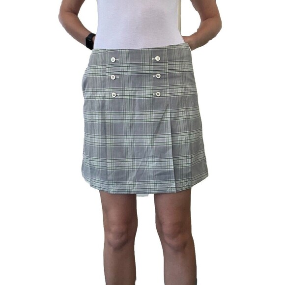 New IZOD Preppy Plaid Pleated Mini Tennis Skirt Skort Shorts FXG Golf Size 4 - Picture 2 of 9